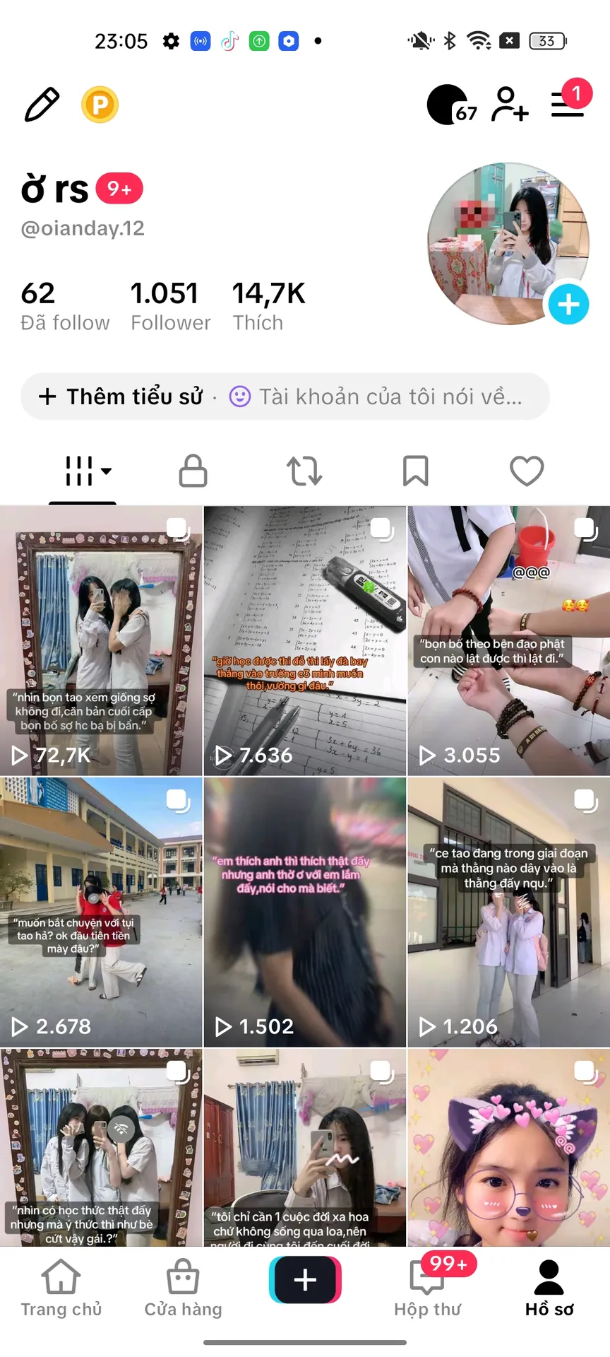 Kênh Cá Nhân Nữ 1